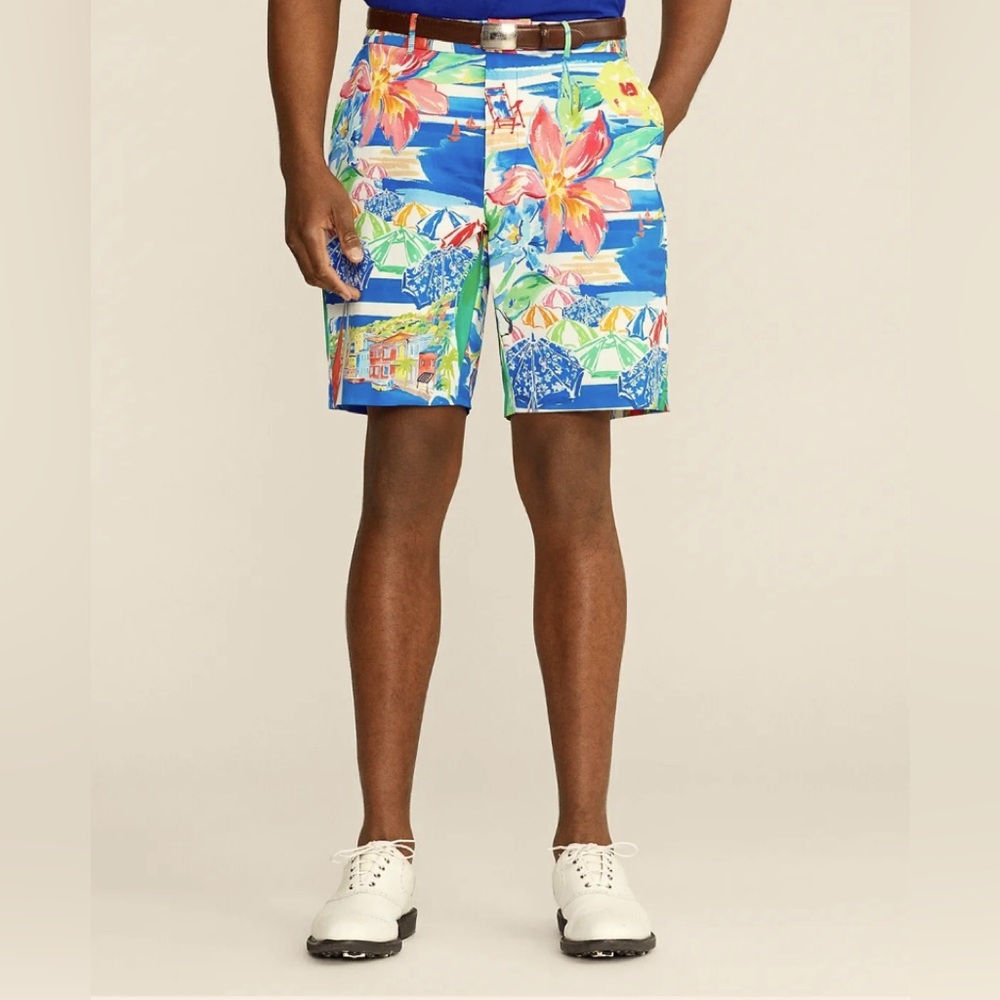 NWT Polo Ralph Lauren Men 9" Floral Riviera Graphic Golf Plus Swim Trunk Shorts